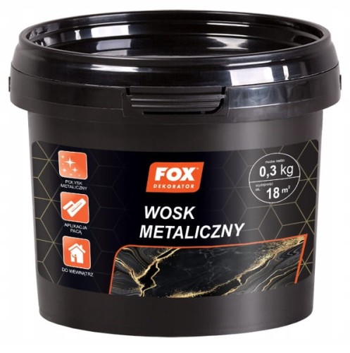 FOX DEKORATOR WOSK DEKORACYJNY Metaliczny silver 0,3