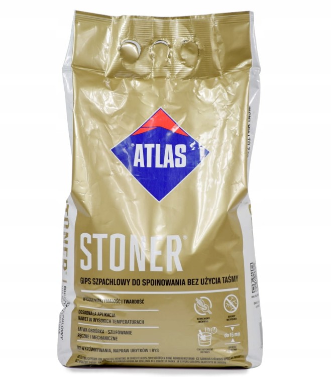 ATLAS STONER GIPS. SZPACH. DO PŁYT G-K BEZ TASMY 4kg