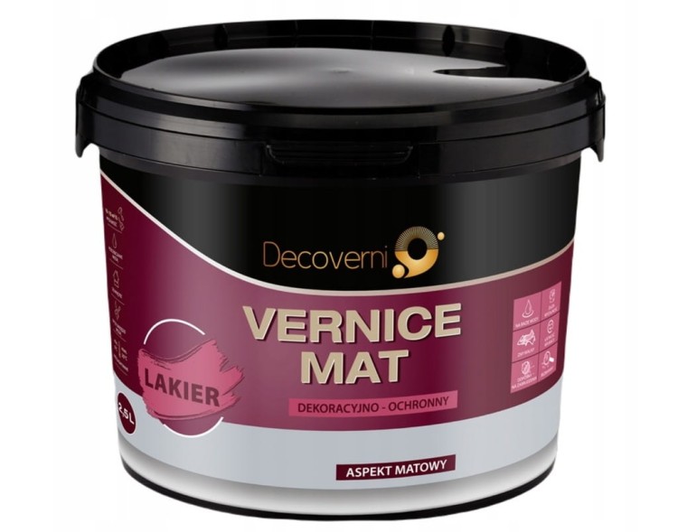 DECOVERNI VERNICE MAT Lakier Dekoracyjny 2,5L