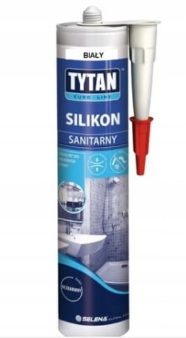 TYTAN EURO-LINE Silikon Sanitarny 280 ml BIAŁY