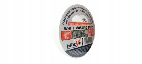 WHITE MASKING TAPE 18mm/50m MOTIVE