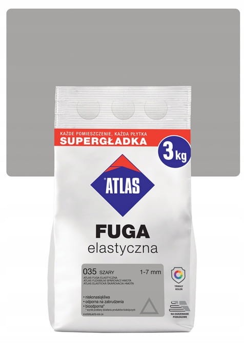 ATLAS FUGA ELASTYCZNA szary 035 3 kg