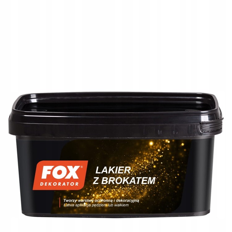 FOX LAKIER Z BROKATEM SREBRO 1L