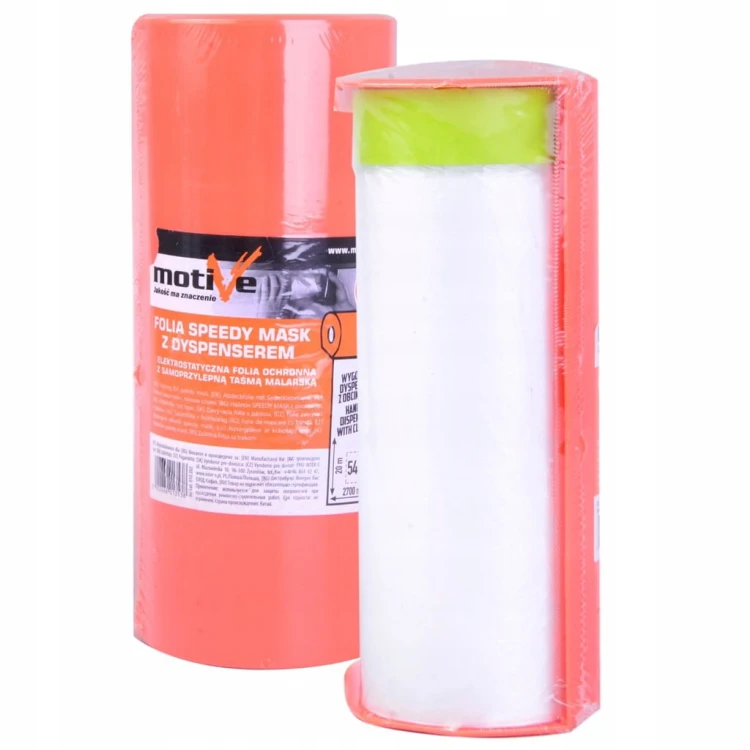 MOTIVE Speedy Mask – opakowanie i otwarty dyspenser