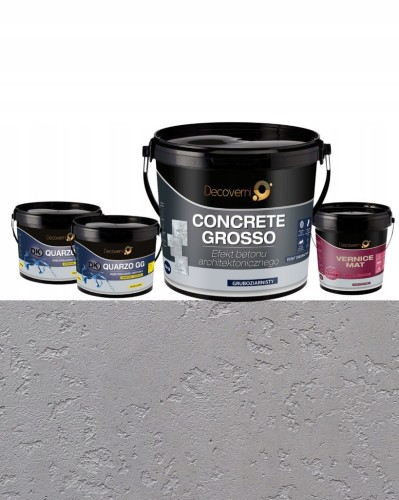 Beton CONCRETE GROSSO 20KG zestaw 10m2 GRAY Szary