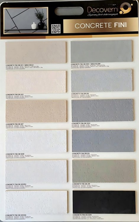 BETON CONCRETE FINI 5 KG DB 1001 + MIKA SILVER
