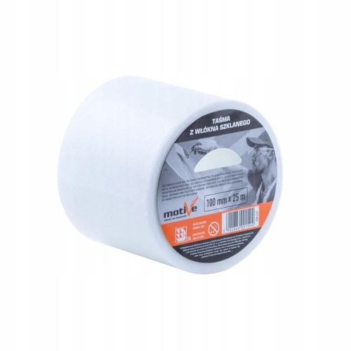 Taśma z włokna szklanego Flizelina naprawcza 10 cm x 25m MOTIVE