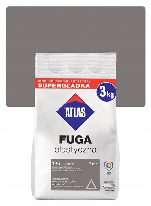 ATLAS FUGA ELASTYCZNA SREBNA 136 3 KG
