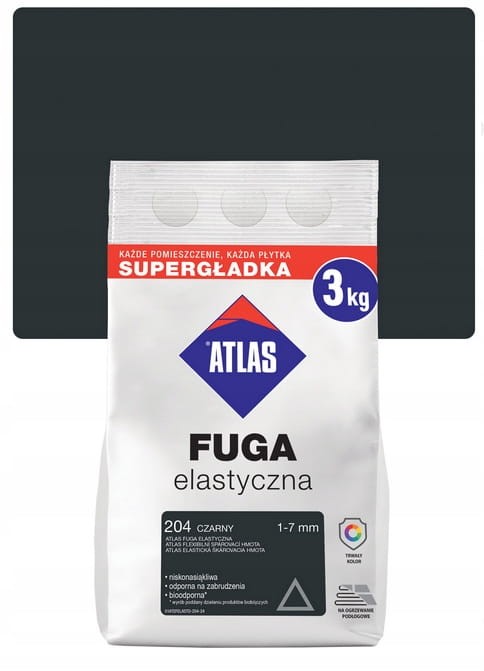 ATLAS Fuga Elastyczna 204 CZARNY 3KG