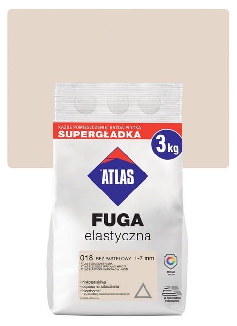 Fuga elastyczna Atlas 018 Beż Pastelowy 3 kg