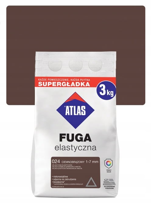 ATLAS FUGA CERAMICZNA CIEMNOBRĄZOWY 024 3 k