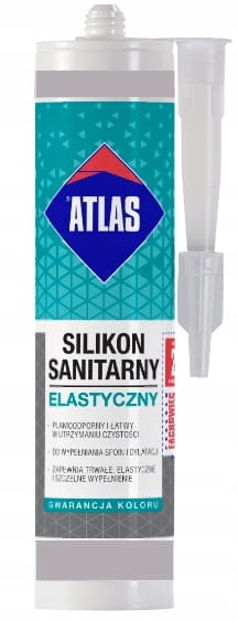ATLAS SILIKON SANITARNY ELASTYCZNY 034 JASNOSZARY