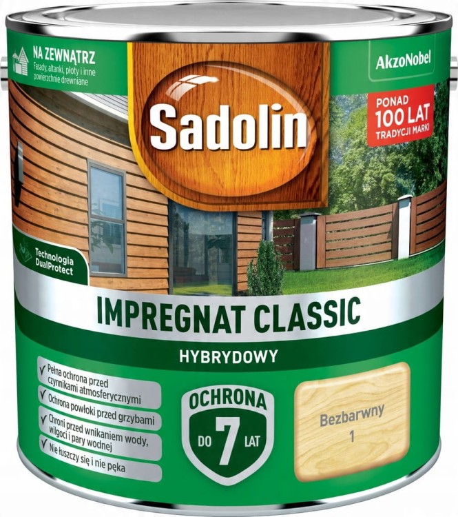 SADOLIN CLASSIC HYBRYDOWY BEZBARWNY 2,5 L