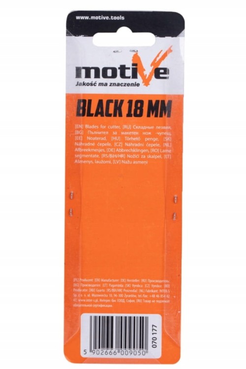 OSTRZA BLACK 18mm MOTIVE