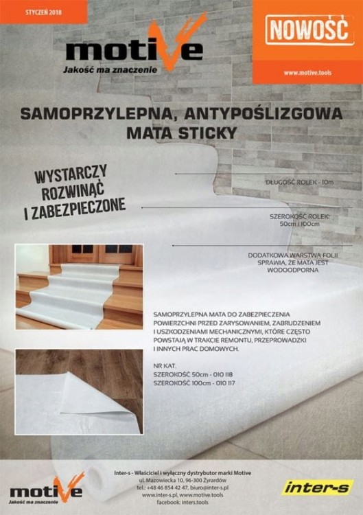 MATA MALARSKA STICKY 1/10m MOTIVE 160g/m2