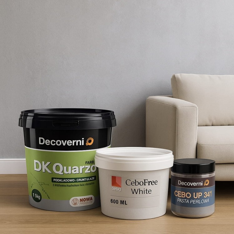 ZESTAW CEBOFREE WHITE 115+CEBO UP 341PERŁOWY POPIÓŁ