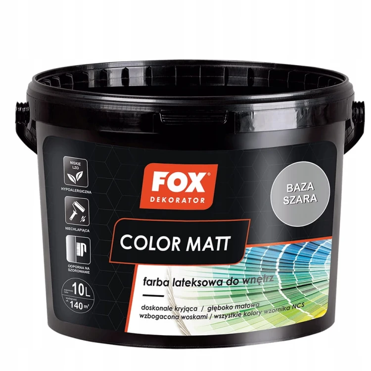 FOX DEKORATOR COLOR MATT Farba Wewnętrzna 2,5 l NCS 5020-R90B