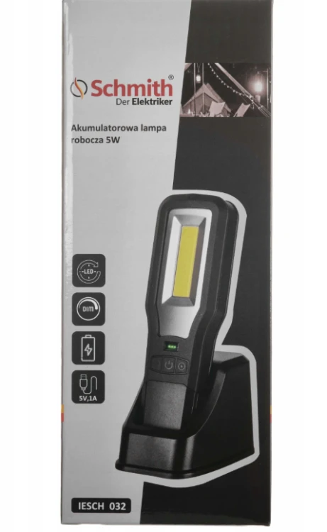 AKUMULATOROWA LAMPA ROBOCZA 5W + POWERBANK