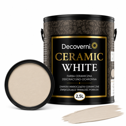 Farba ceramiczna zmywalna Decoverni Ceramic White Cappuccino 2,5L