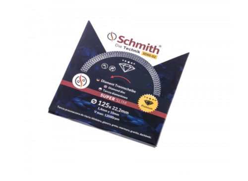 Schmith Tarcza diamentowa PREMIUM SLIM 125X22,2X1,4X10 MM