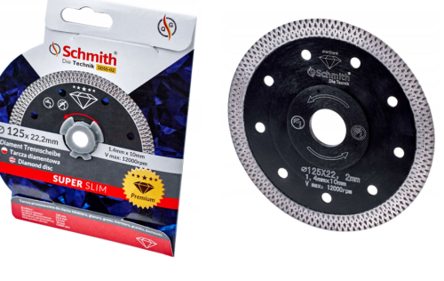 Schmith Tarcza diamentowa PREMIUM SLIM 125X22,2X1,4X10 MM