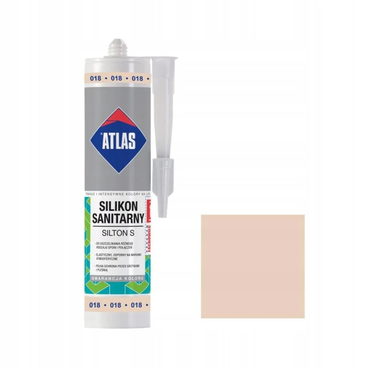 ATLAS SILIKON S Silikon sanitarny 018 Beż Pastelowy A 280