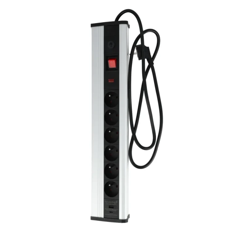 Schmith – listwa biurkowa 6 gniazd USB-A i USB-C, 1,5 m