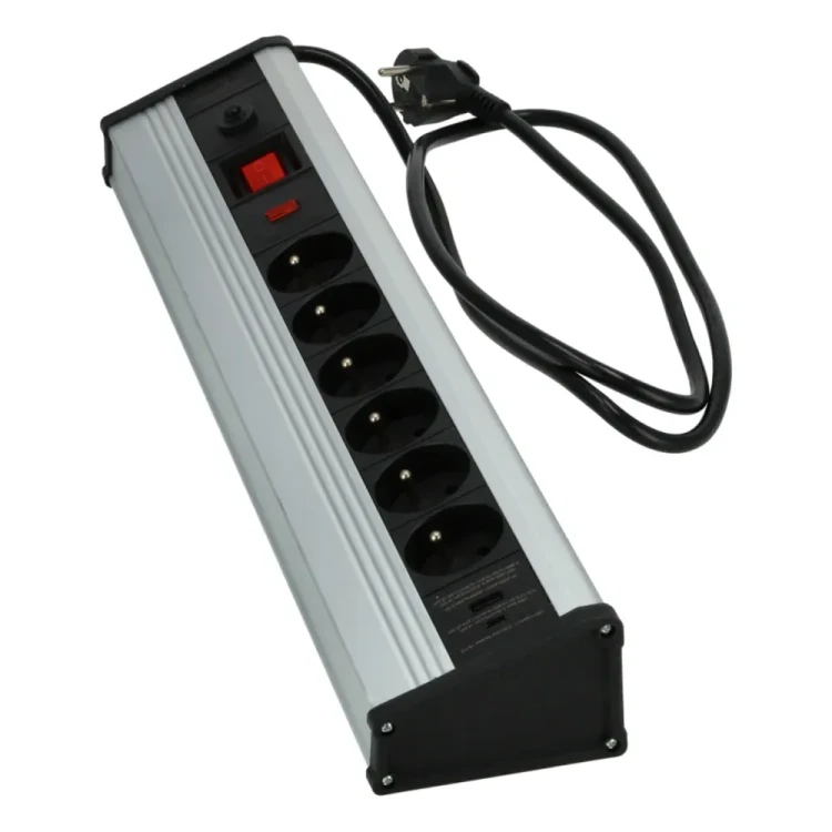 Schmith – listwa biurkowa 6 gniazd USB-A i USB-C, 1,5 m
