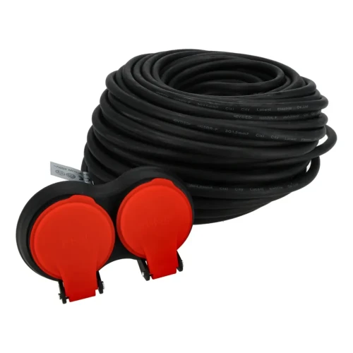 Schmith – przedłużacz gumowy 30 m, 2 gniazda, 3 × 1,5 mm²