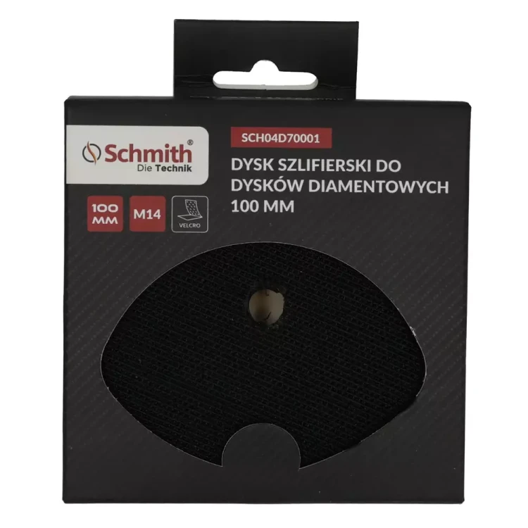 Schmith – talerz do dysków diamentowych 100 mm M14 na rzep