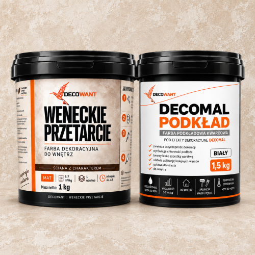 Decowant Glinka Weneckie Przetarcie zestaw na ok. 6 m² Beż