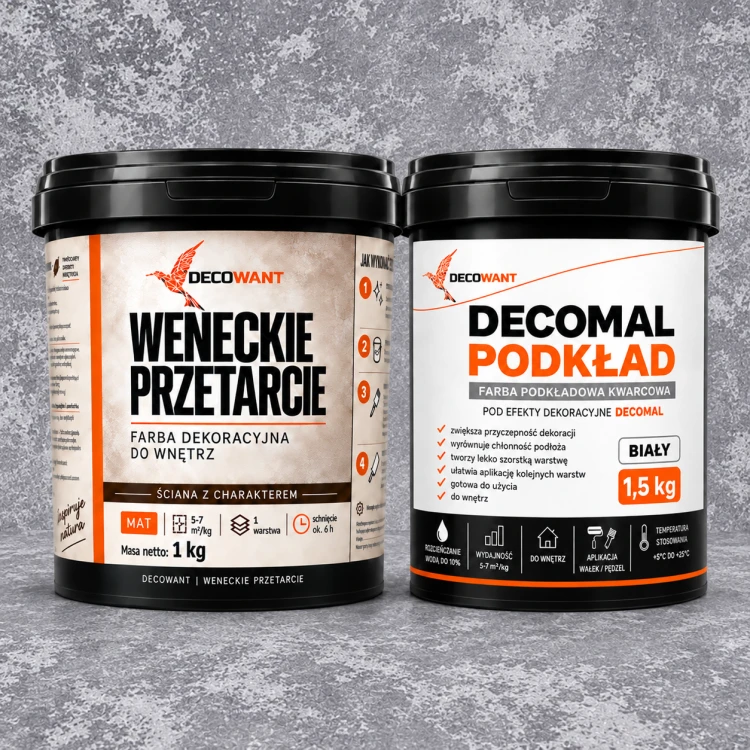 Decowant Glinka Weneckie Przetarcie zestaw na ok. 6 m² Szary