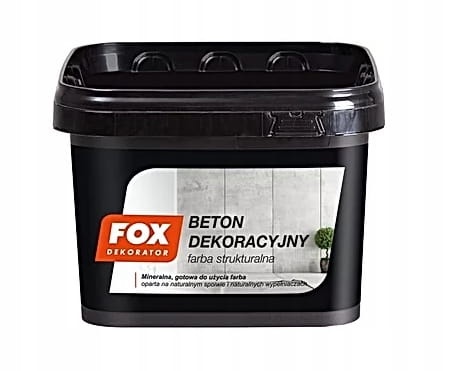 FOX DEKORATOR BETON DEKORACYJNY TYNK MINERALNY FARBA 4 KG