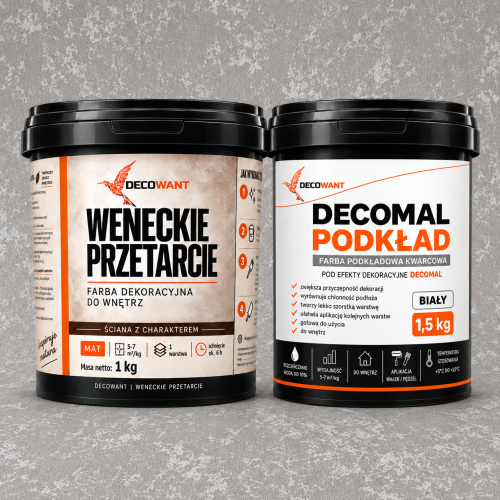Decowant Glinka Weneckie Przetarcie zestaw na ok. 6 m² Kaszmir