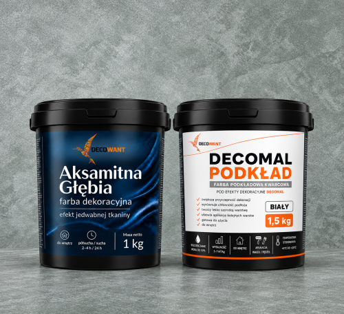 Decowant Aksamitna Głębia Butelkowa Zieleń zestaw z podkładem na ok. 6 m²