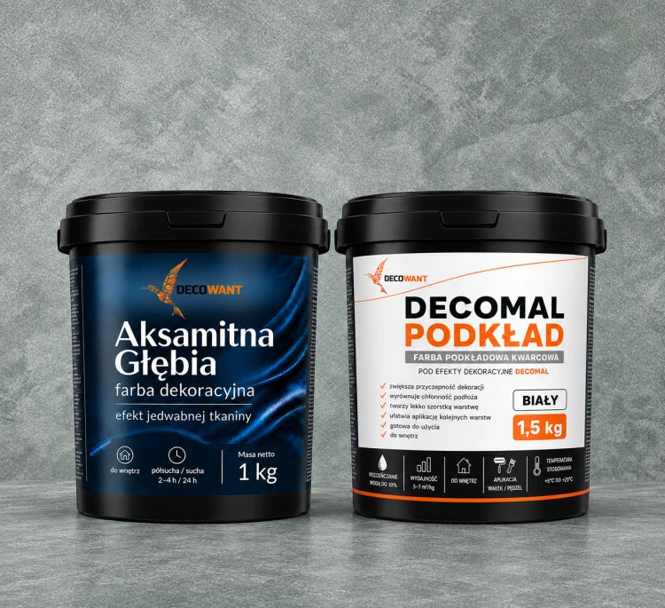 Decowant Aksamitna Głębia Butelkowa Zieleń zestaw z podkładem na ok. 6 m²