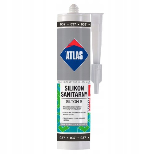 ATLAS SILIKON S Silikon sanitarny 037 Grafitowy A 280