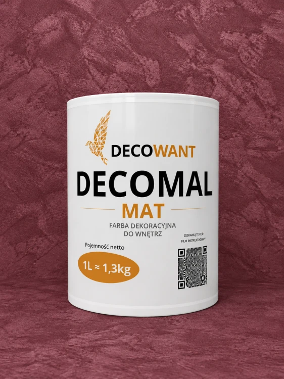 DECOWANT DECOMALmat KOLOR Czerwone Wino 1l