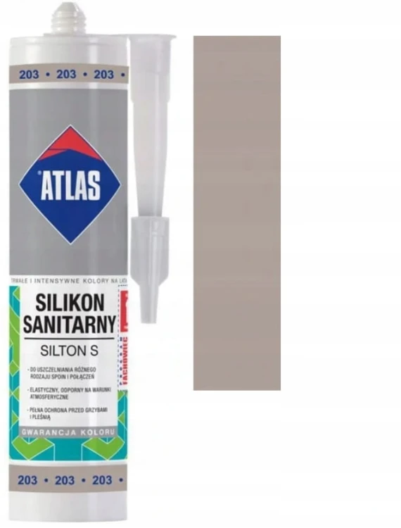 ATLAS Silikon S Stalowy – kartusz i wzornik