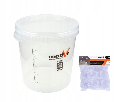 Motive – wiadro 33 l z klipsami 1 mm, 1000 szt.