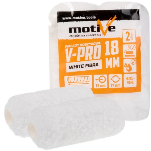 Motive V-PRO White Fibra – wkłady 10 cm, runo 18 mm, 2 szt.