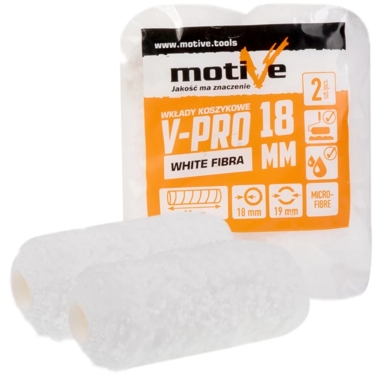Motive V-PRO White Fibra – wkłady 10 cm, runo 18 mm, 2 szt.