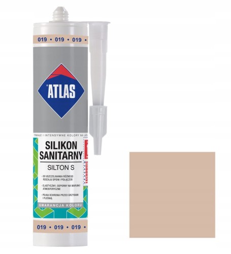 ATLAS SILIKON S Silikon sanitarny 019 Jasnobeżowy A 280
