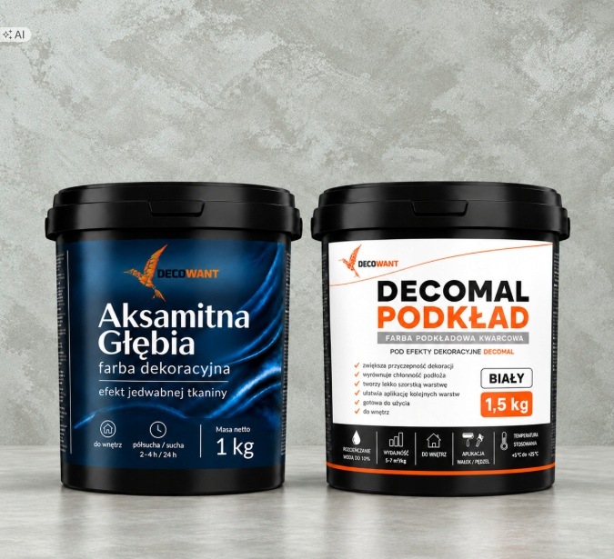 Decowant Aksamitna Głębia Szałwia zestaw z podkładem na ok. 6 m2