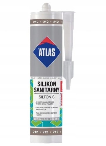 ATLAS SILIKON S Silikon sanitarny 212 szarobrązowy A 280