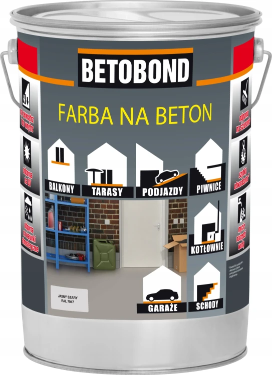 Farba do betonu jasnoszara 0,75 l betobond