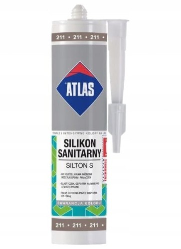 ATLAS SILIKON S Silikon sanitarny 211 Cementowy A 280