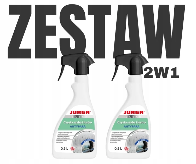JURGA Antypara Czysta Szyba i Lustro – 2 × 0,5 l