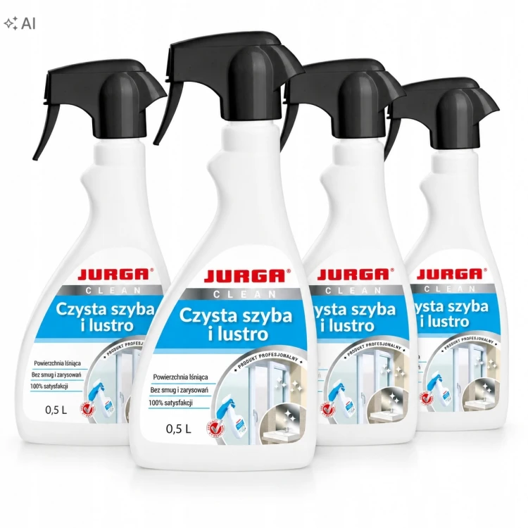 JURGA Czysta Szyba i Lustro – 4 × 0,5 l