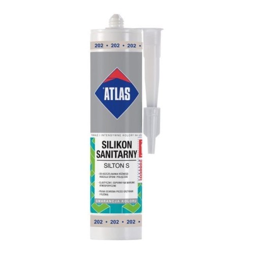 ATLAS SILIKON S Silikon sanitarny 202 Popielaty A 280